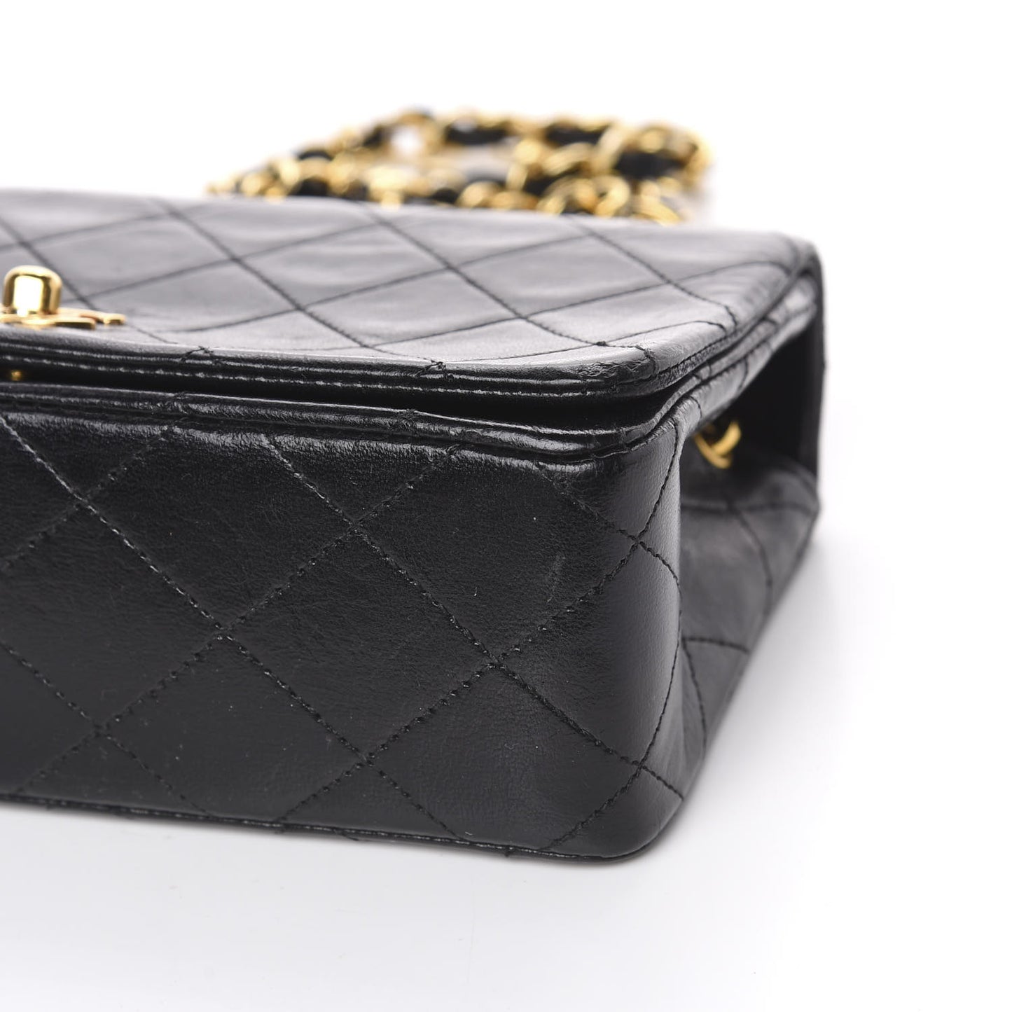 Lambskin Quilted Mini Flap Black