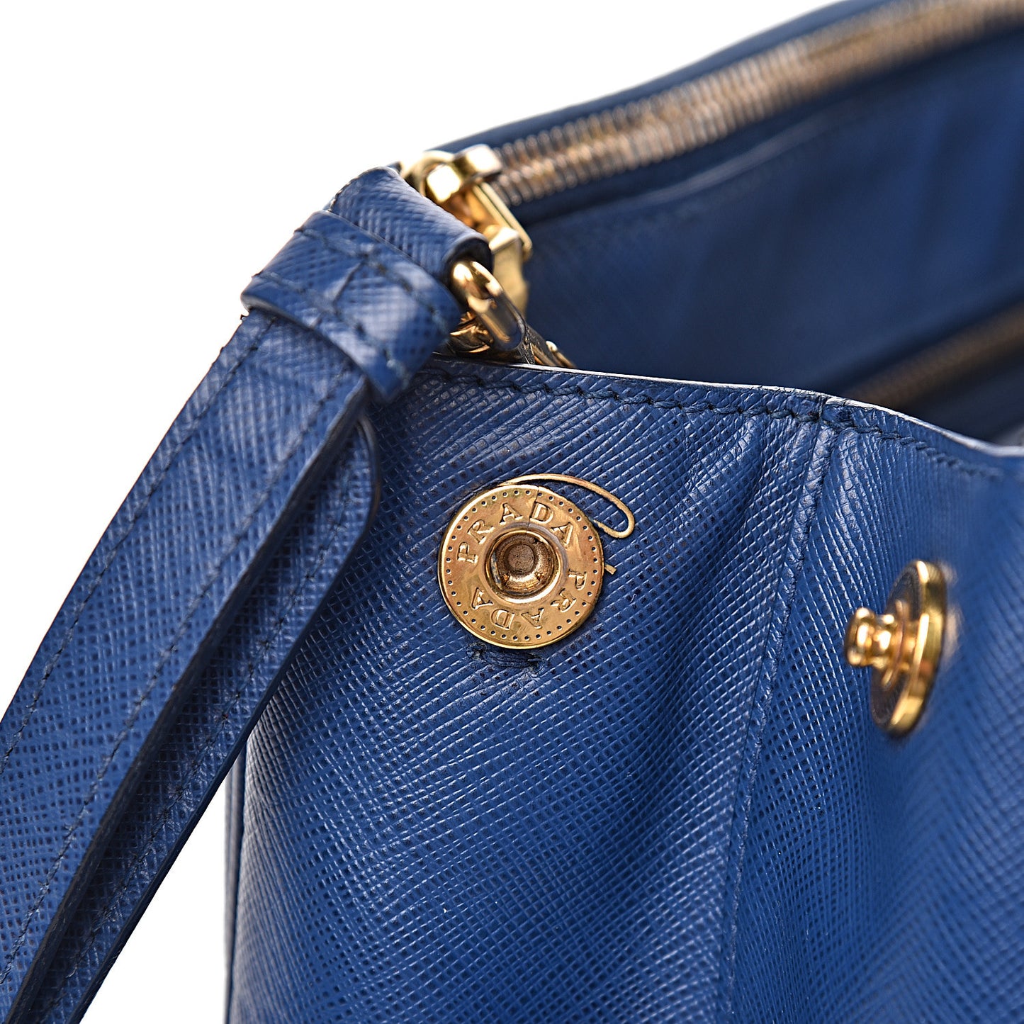 Saffiano Lux Medium Tote Bluette