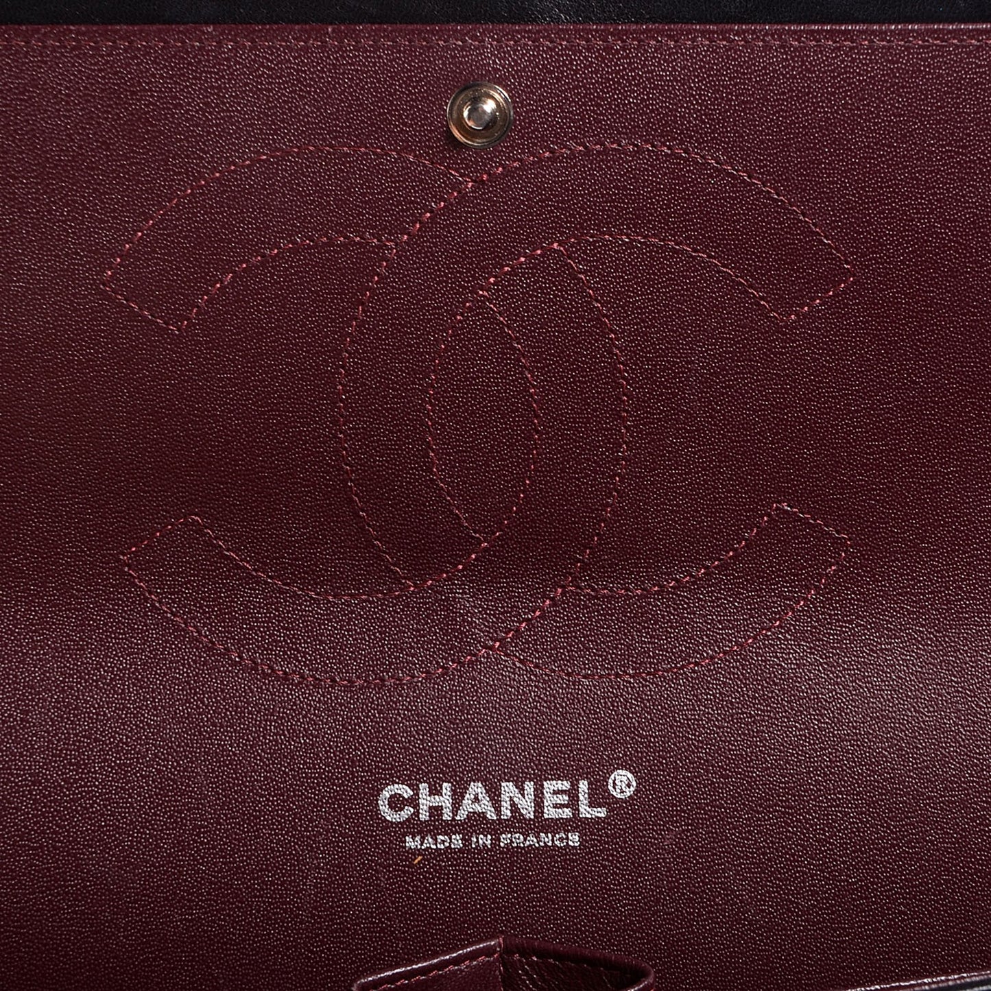 Lambskin Quilted Jumbo Double Flap Black