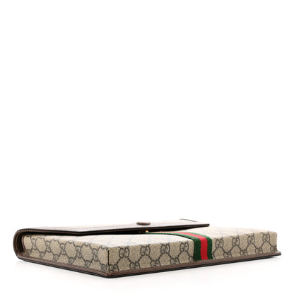 Gucci GG Supreme Monogram Web Ophidia Clutch Beige New Acero 4 of 7