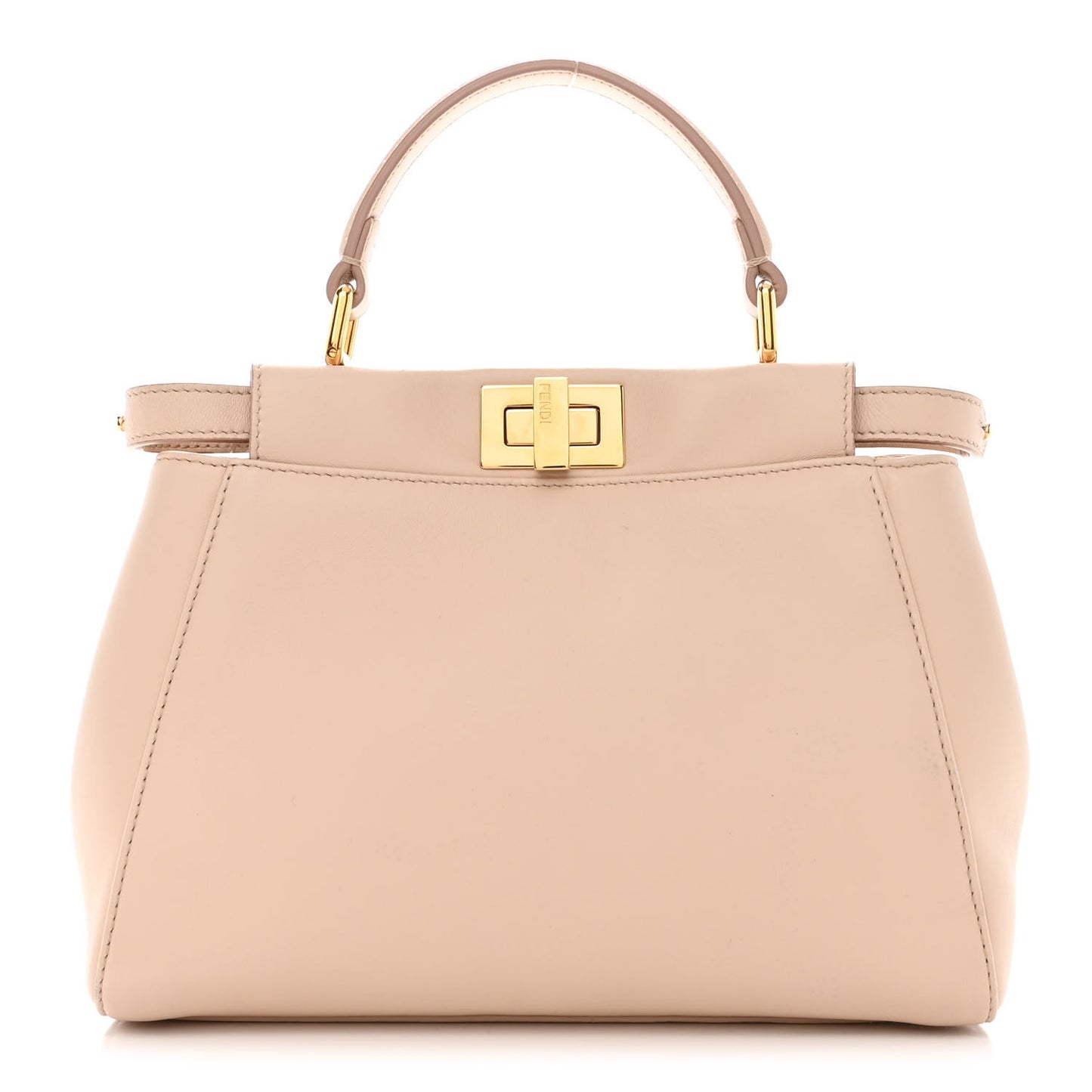 Nappa Stacked Bar Mini Peekaboo Iconic Satchel Rosa Plaster