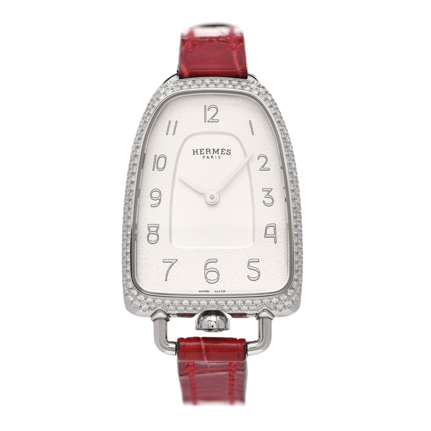 Stainless Steel Alligator Diamond Bezel 26mm Galop Quartz Watch Braise