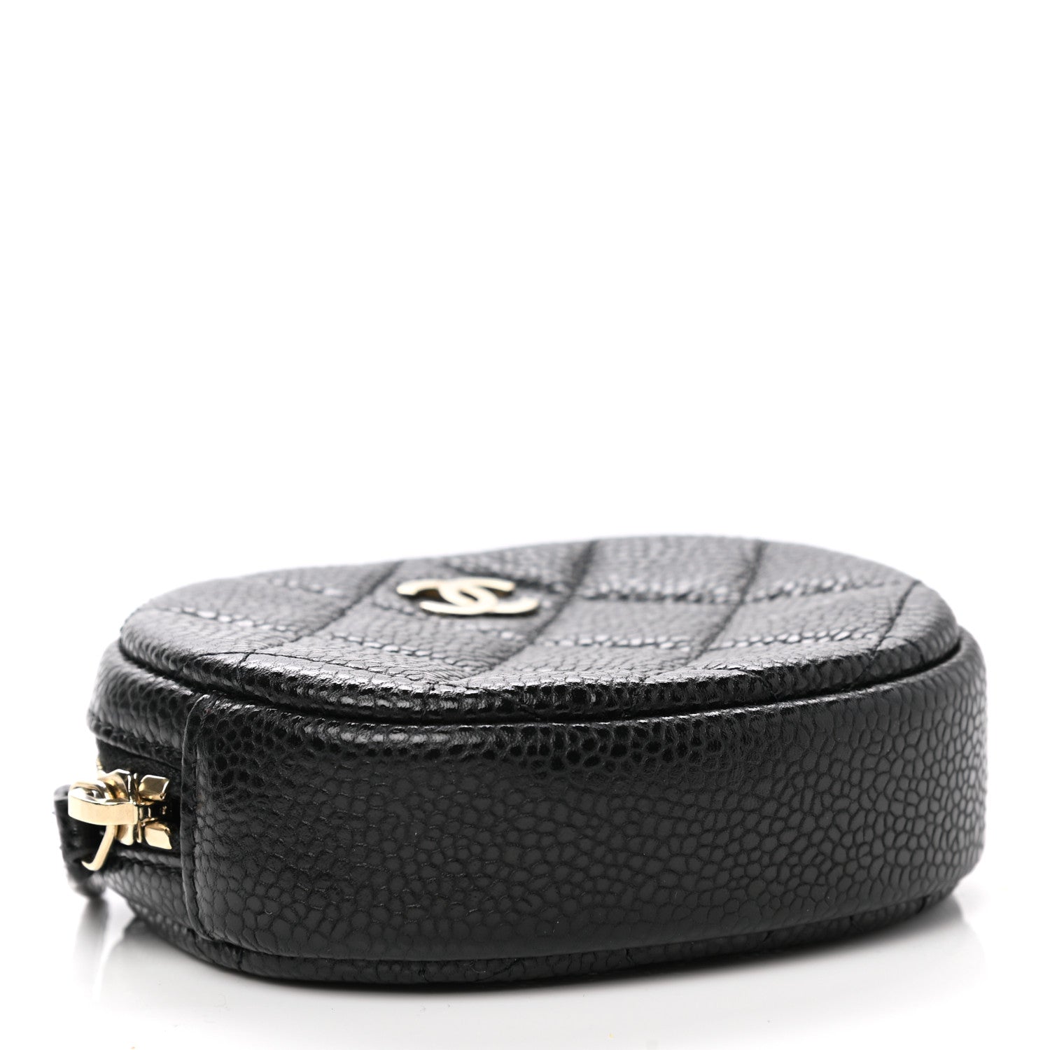 Chanel Caviar Quilted Zip Around Classic Coin Purse Black 4 of 8