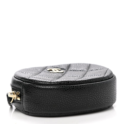Chanel Caviar Quilted Zip Around Classic Coin Purse Black 4 of 8