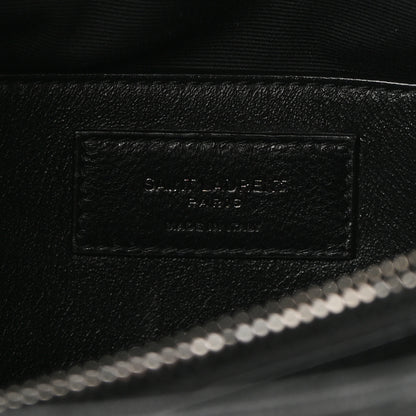 Saint Laurent Sheepskin Matelasse Chevron Monogram Large College Satchel Black 6 of 10