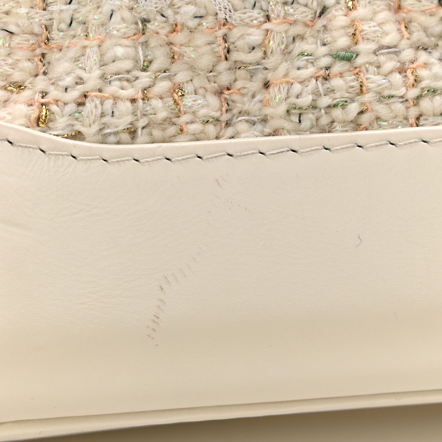 Chanel Tweed Calfskin Quilted Small Gabrielle Hobo Beige Ivory 11 of 11