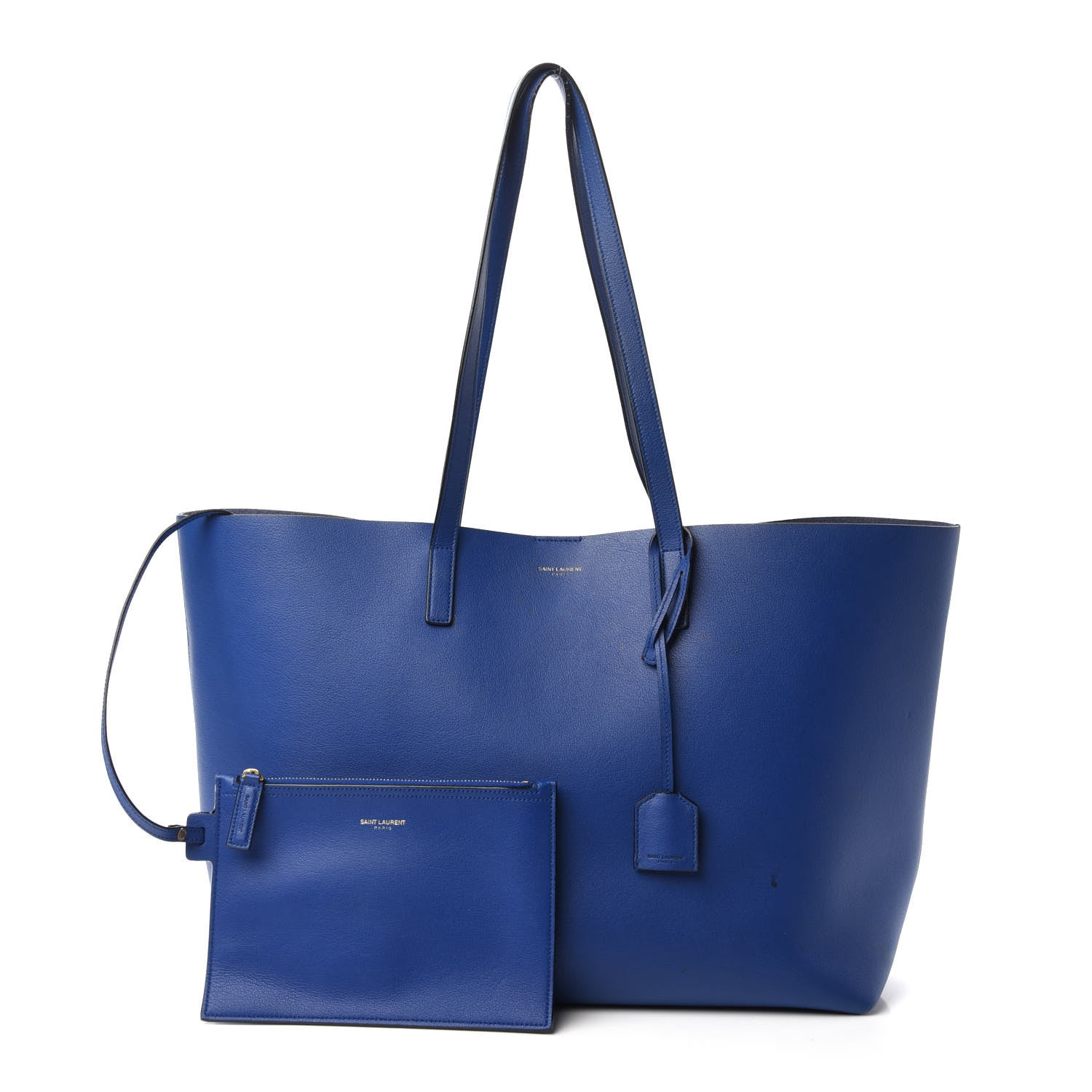 Saint Laurent Calfskin Large Shopping Tote Ultramarine 1 of 10
