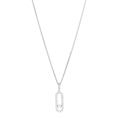 Messika 18K White Gold Diamond LM Move Uno Pave Pendant Necklace 1 of 4
