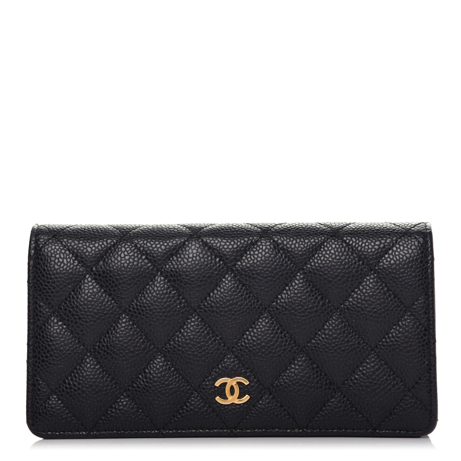 Chanel Caviar Quilted Yen Wallet Black 1 of 7