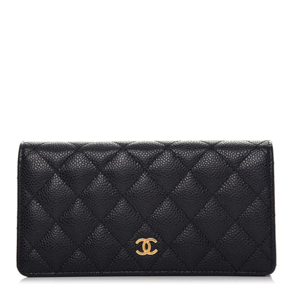 Chanel Caviar Quilted Yen Wallet Black 1 of 7