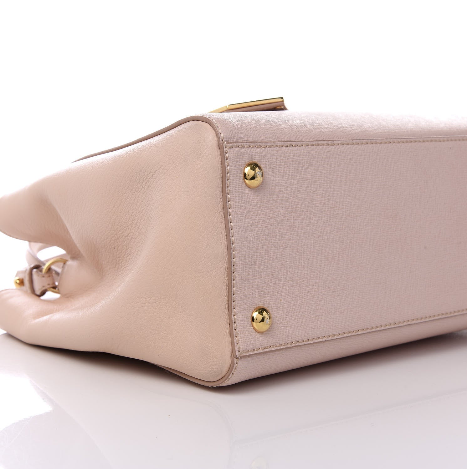 Fendi Vitello Elite Flamingo Petite 2Jours Tote Rosa Plaster 6 of 9