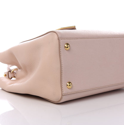 Fendi Vitello Elite Flamingo Petite 2Jours Tote Rosa Plaster 6 of 9