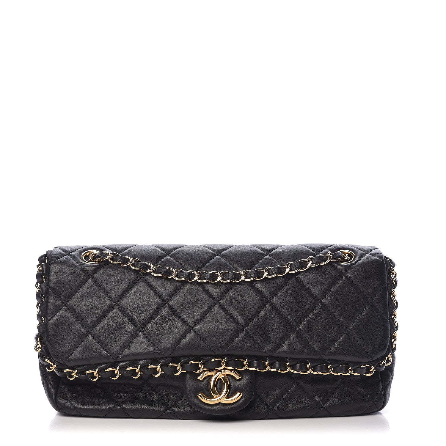 Chanel Calfskin Quilted Medium Chain Me Flap Black 1 of 10