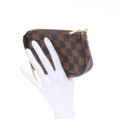 Louis Vuitton Damier Ebene Mini Pochette Accessories Bag 2 of 7