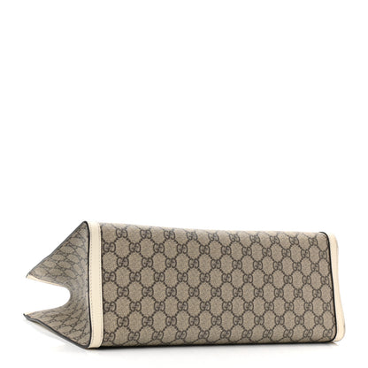 Gucci GG Supreme Monogram Medium Padlock Tote White 4 of 9