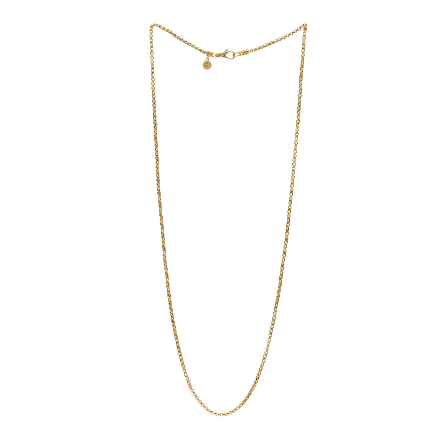 John Hardy 18K Yellow Gold 2.5mm Box Chain Necklace 25" 2 of 3