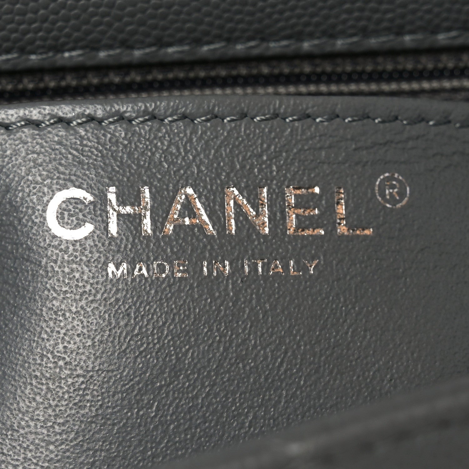 Chanel Caviar Quilted Mini Rectangular Flap Grey 6 of 11