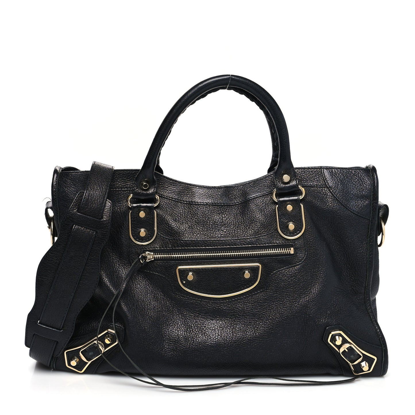 Chevre Gold Metallic Edge Hardware City Black