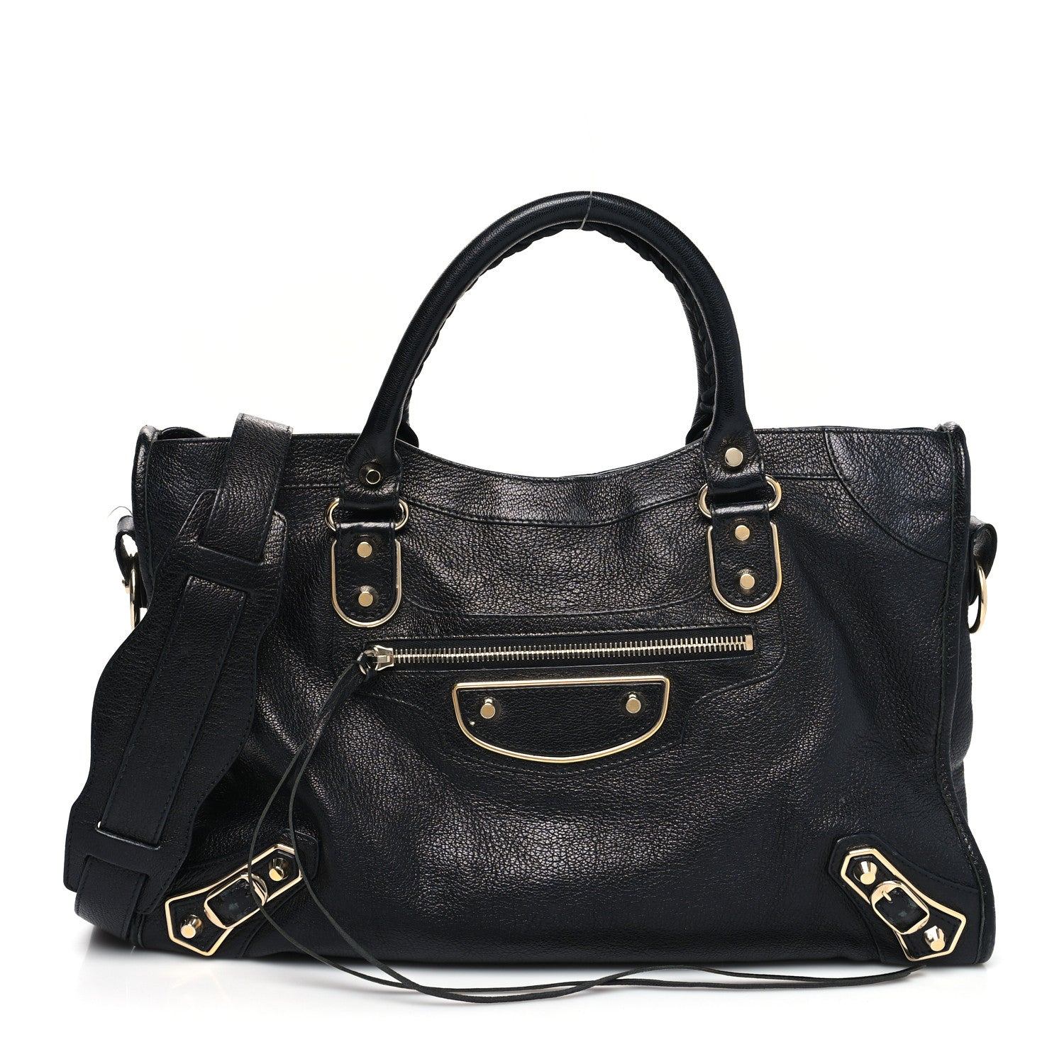 Balenciaga Chevre Gold Metallic Edge Hardware City Black 1 of 17