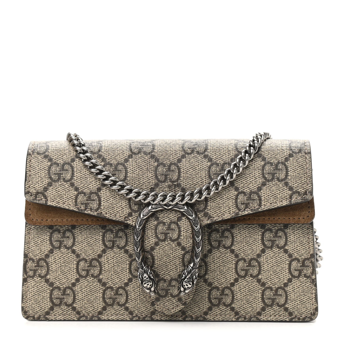 GG Supreme Monogram Super Mini Dionysus Shoulder Bag Taupe