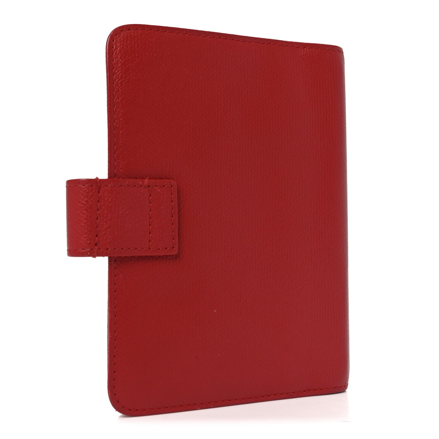 Chanel Grained Calfskin CC Button Pocket Agenda Cover Red 3 of 7