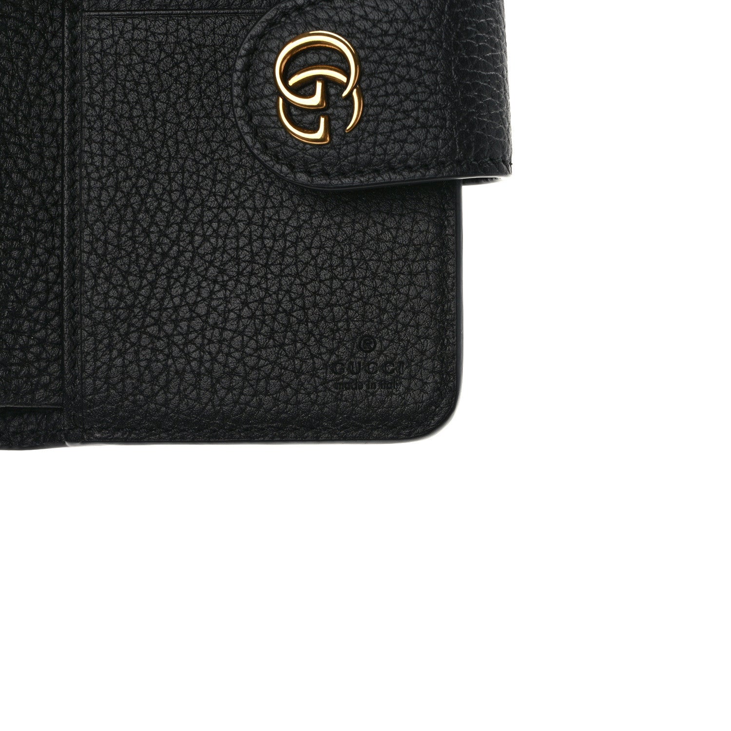 Gucci Dollar Calfskin Bamboo Double G Wallet Black 6 of 6