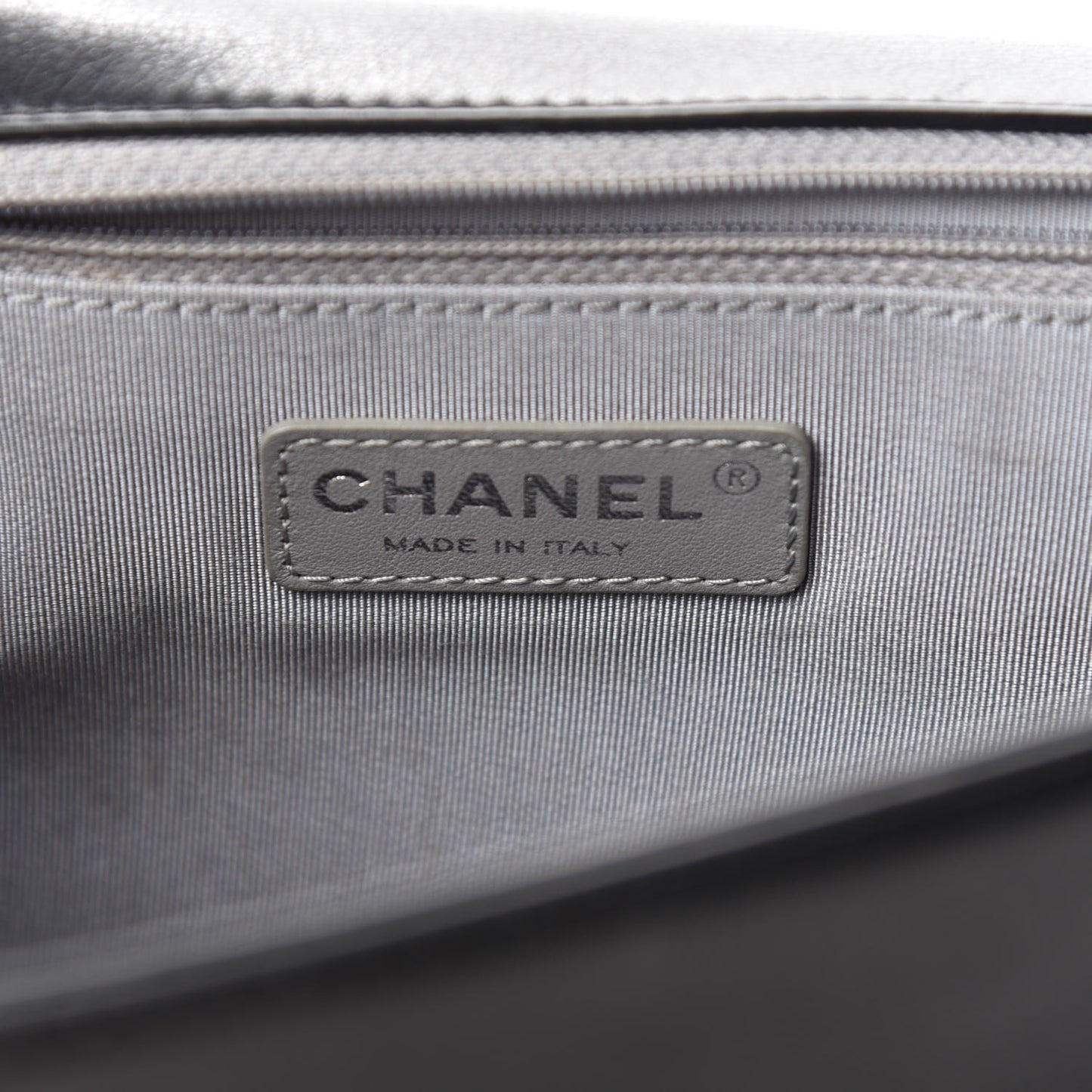 Calfskin Quilted Large Boy Flap Black