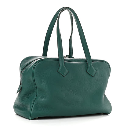 Hermes Taurillon Clemence Victoria II 35 Malachite 2 of 11