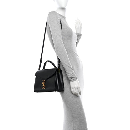 Saint Laurent Smooth Calfskin Medium Classic Monogram Cassandra Top Handle Black Rouge Legion 2 of 9