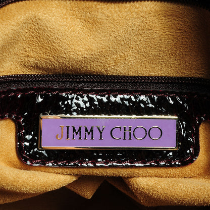 Jimmy Choo Liquid Patent Leather and Suede Mahala Plum 6 of 7