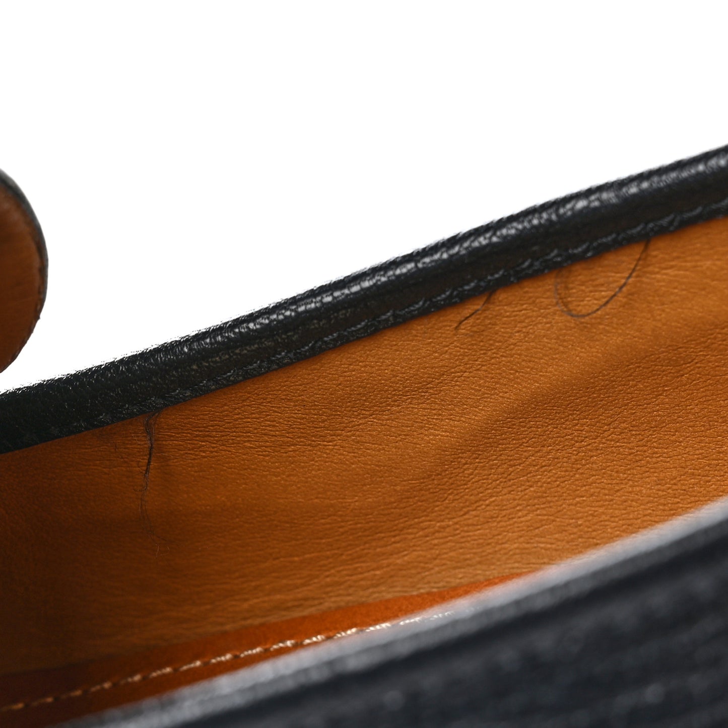 Goatskin Mens Interlocking GG Horsebit Tayma Moccasins 7.5 Black