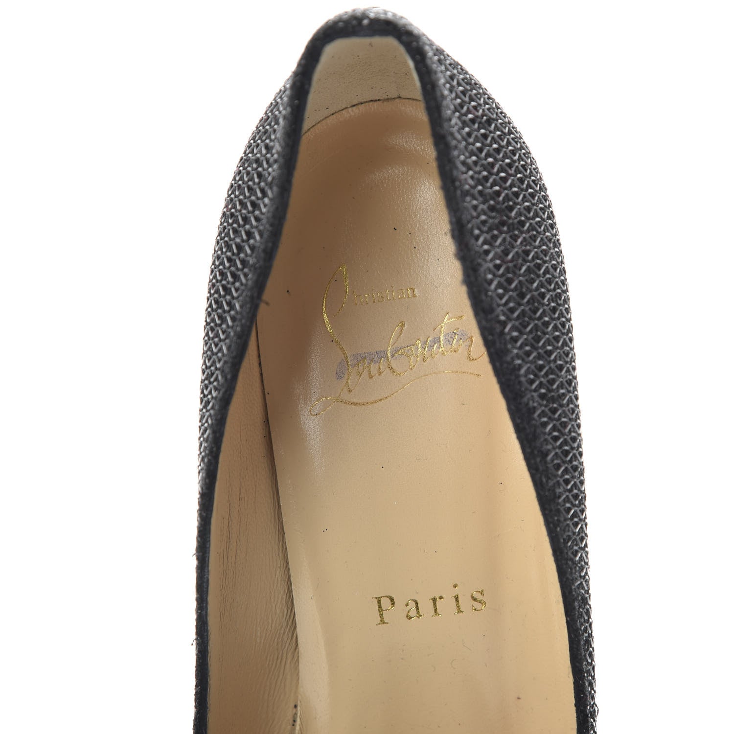 Christian Louboutin Glitter Diams Anemosea 85 Pumps 36.5 Black 7 of 10
