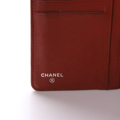 Chanel Lambskin Quilted Boy Yen Wallet Red 6 of 8