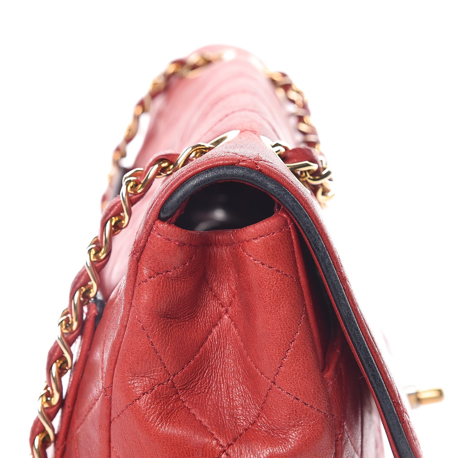 Chanel Lambskin Quilted Bi-Color Small Single Flap Red Black 22 of 22