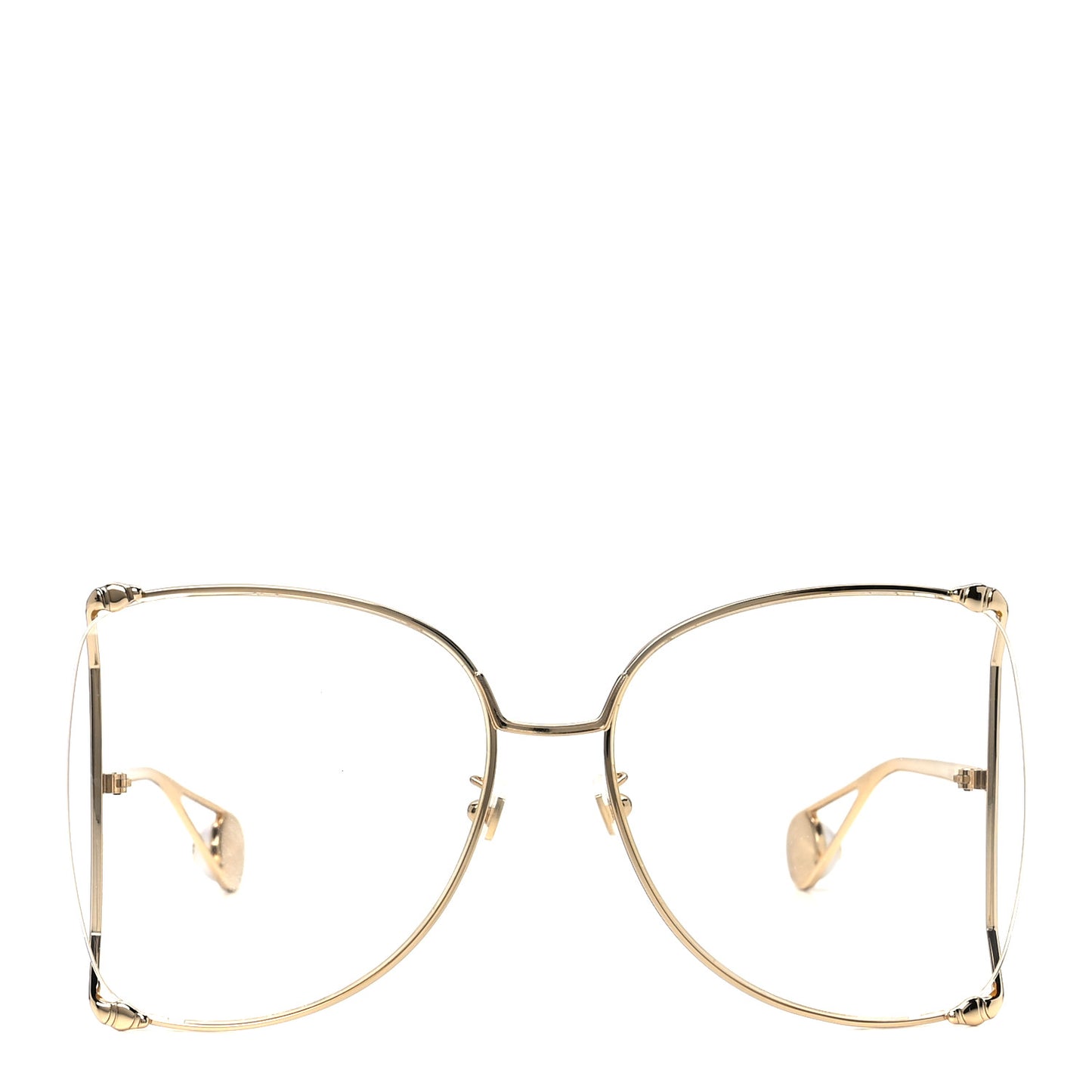 Metal Oversized Round Sunglasses GG0252S Gold