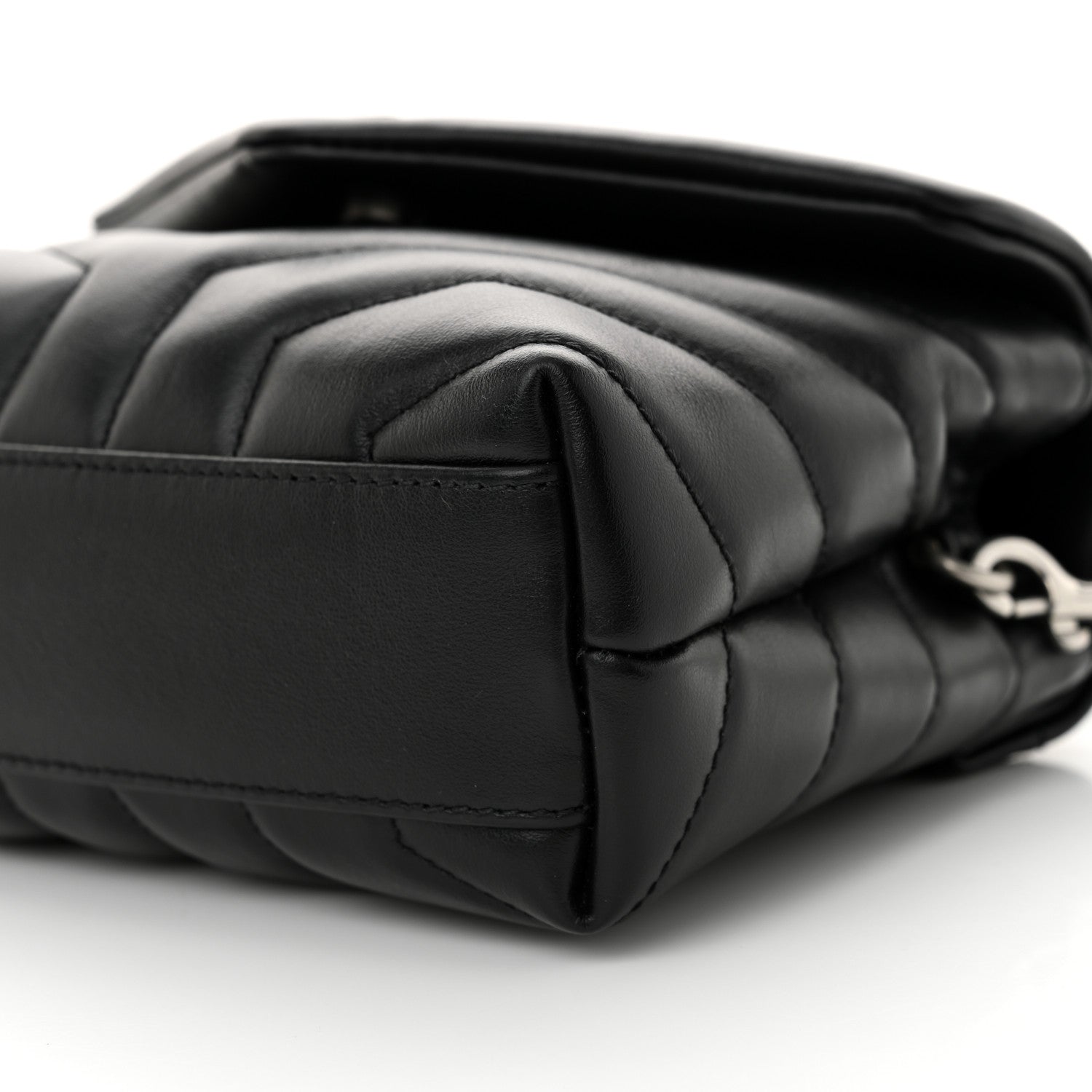 Saint Laurent Calfskin Y Quilted Monogram Toy Loulou Crossbody Bag Black 10 of 10
