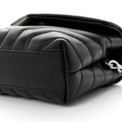 Saint Laurent Calfskin Y Quilted Monogram Toy Loulou Crossbody Bag Black 10 of 10
