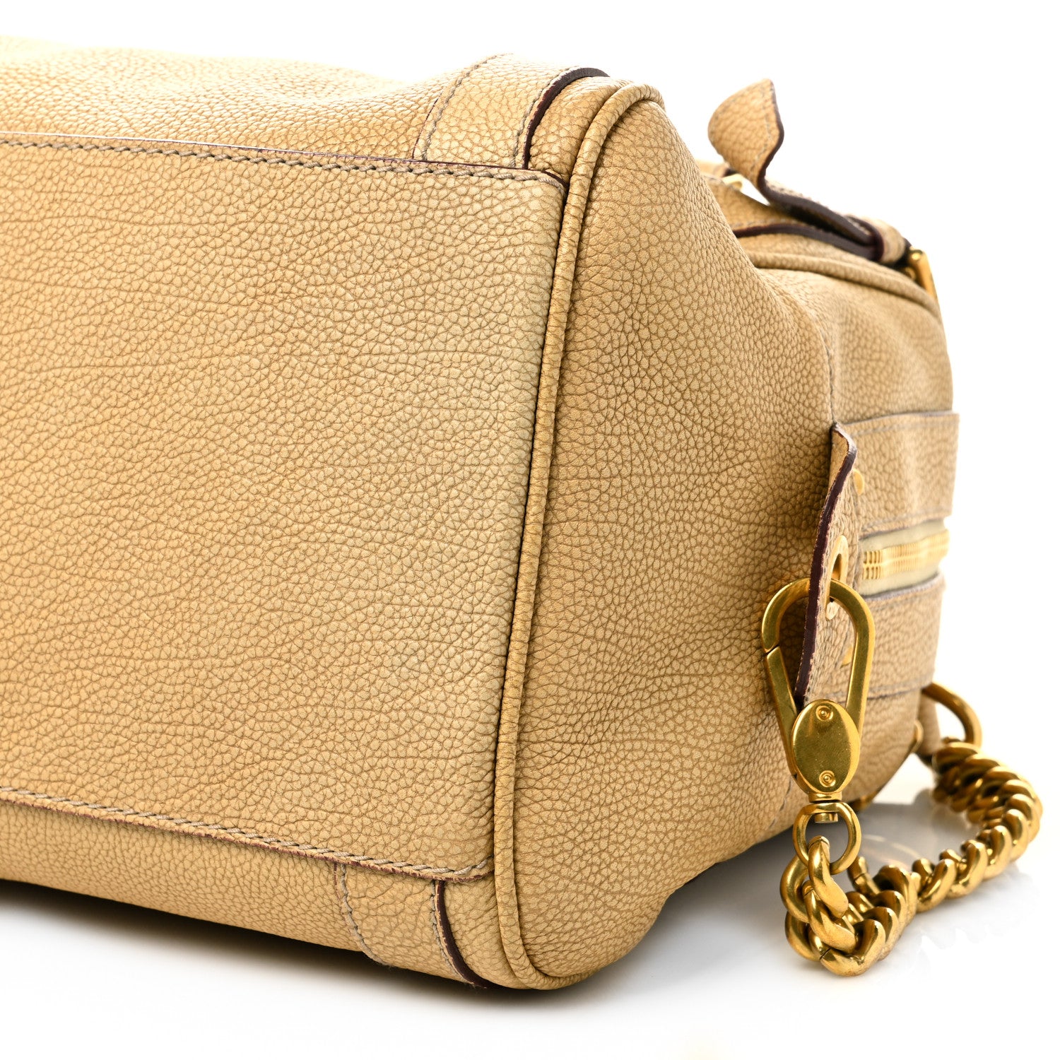 Dolce & Gabbana Metallic Grained Calfskin Miss Easy Way Boston Bag Gold 8 of 8