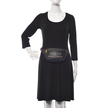 Gucci Grained Calfskin Small Logo Belt Bag Black 2 of 12