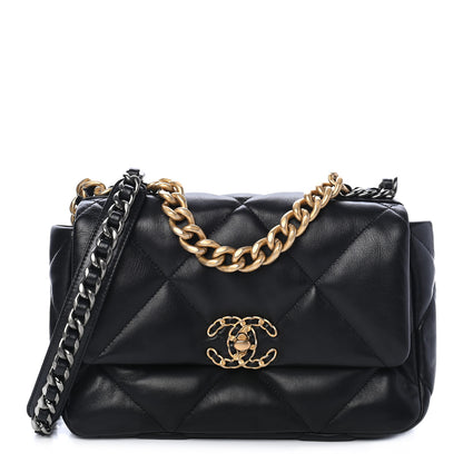 Chanel Lambskin Quilted Medium Chanel 19 Flap Black 1 of 9