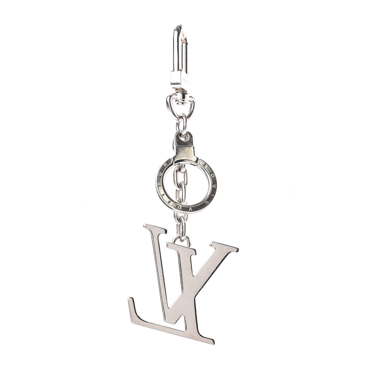 Louis Vuitton LV Facettes Bag Charm Key Holder Silver 3 of 4