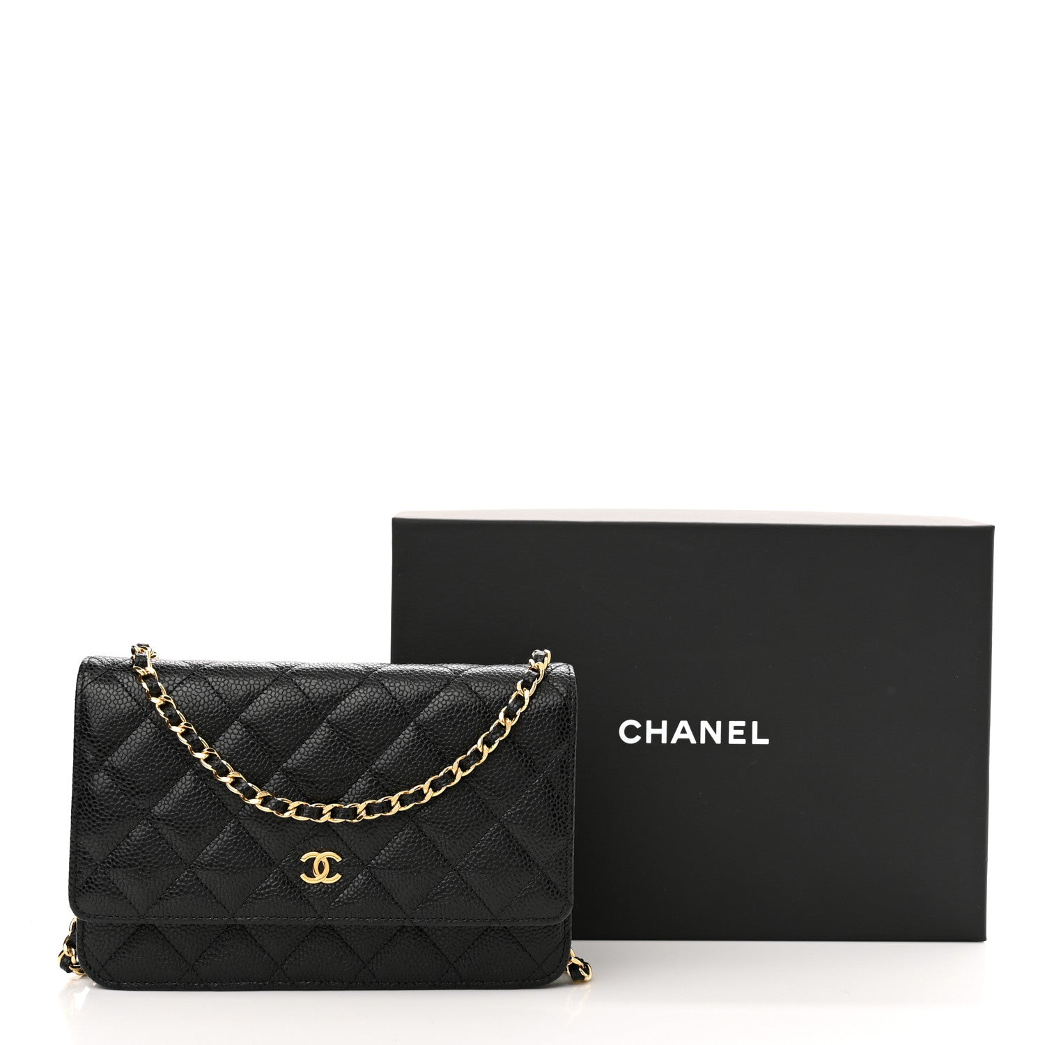 Chanel Caviar Quilted Wallet On Chain WOC Black 12 of 12