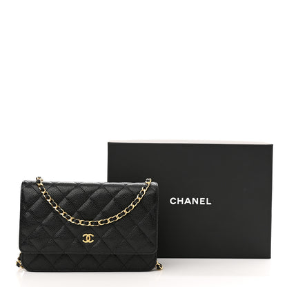 Chanel Caviar Quilted Wallet On Chain WOC Black 12 of 12