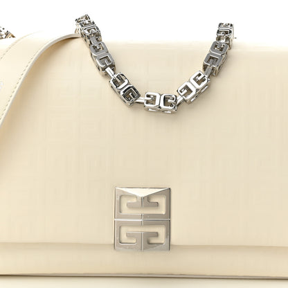 Givenchy Soft Calfskin 4G Embossed Medium Shoulder Bag Ivory 7 of 9