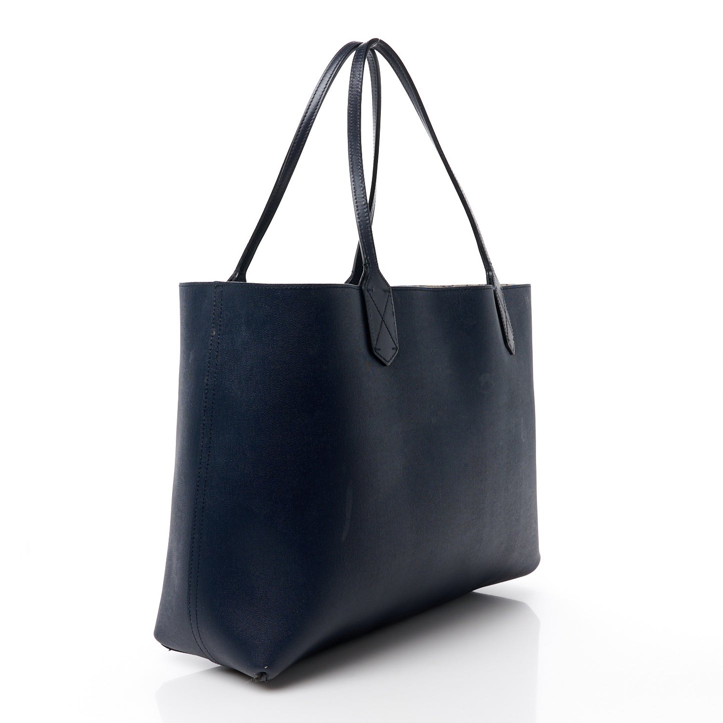 GG Supreme Monogram Blooms Medium Reversible Tote Beige Blue Navy
