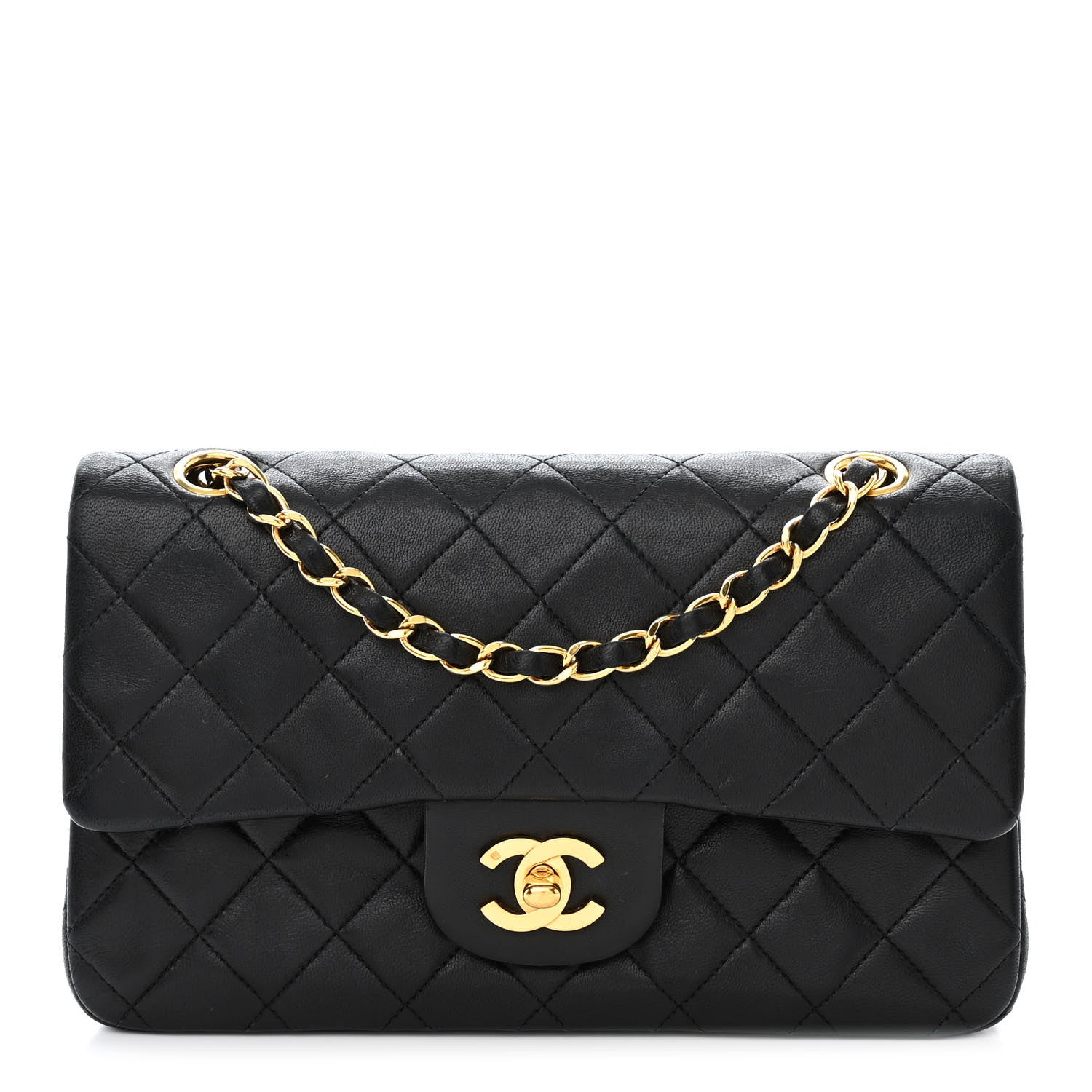 Chanel Lambskin Quilted Small Double Flap Black 1 of 14