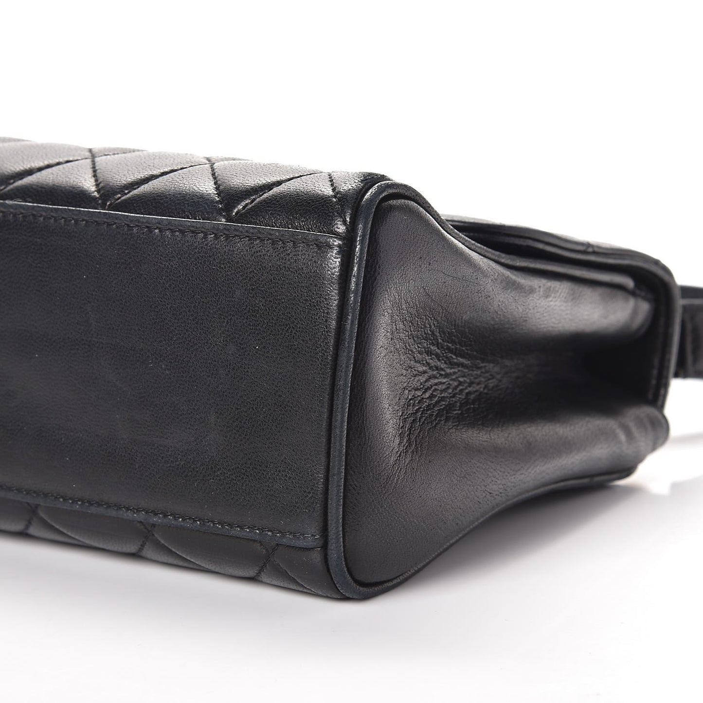 Lambskin Mini Kelly Flap Bag Black