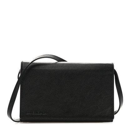 Balenciaga Grained Calfskin Phone Holder Black 1 of 10