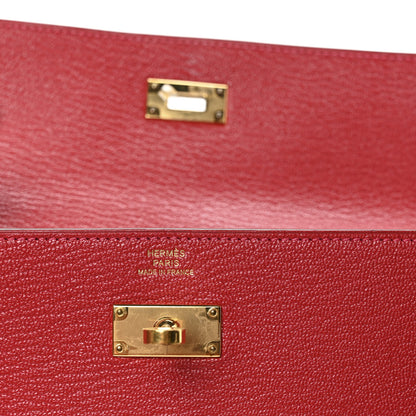 Hermes Chevre Mysore Kelly Longue Wallet Rouge Casaque 12 of 16