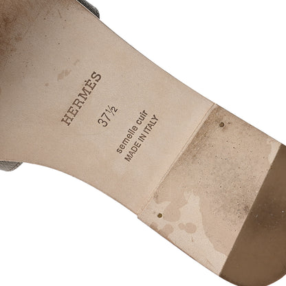 Hermes Epsom Oran Sandals 37.5 Etoupe 7 of 9